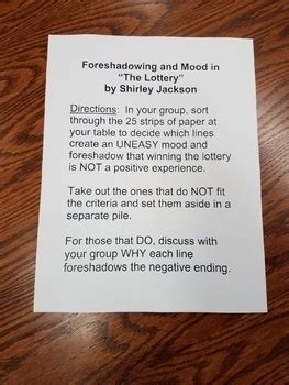 the lottery foreshadowing|foreshadowing quotes in the lottery.